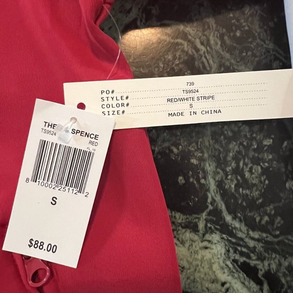 NWT WOMEN'S THEO & SPENCE RUNNING FITNESS TRACK JACKET red SZ S $88 - Picture 8 of 10